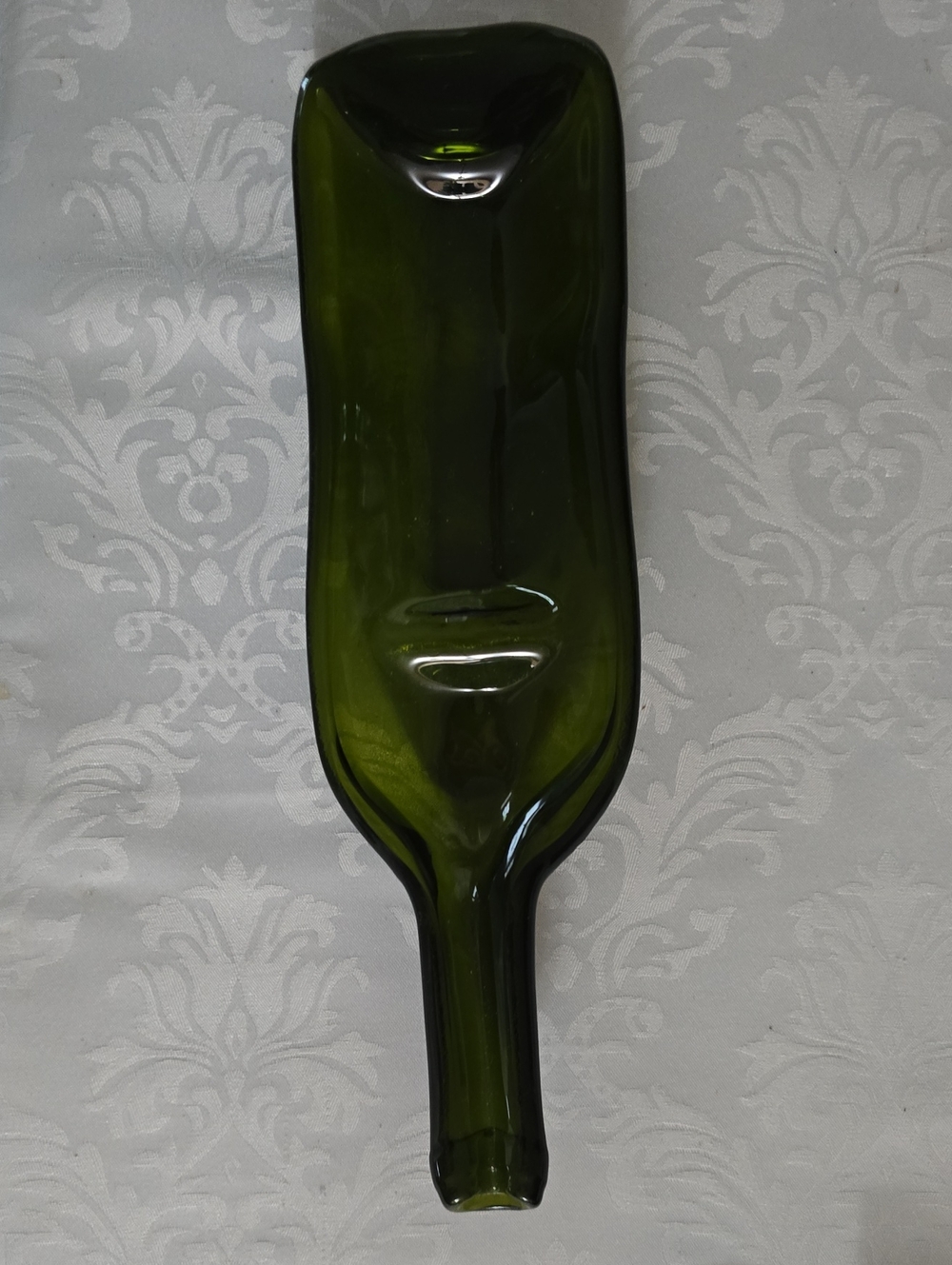 Green Recycled Glass Bottle Serving Platter - Home Art